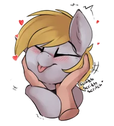 Size: 2226x2457 | Tagged: safe, artist:beardie, derpibooru import, part of a set, oc, oc:cutting chipset, unofficial characters only, human, pegasus, pony, beardies scritching ponies, blushing, commission, disembodied hand, eyes closed, hand, happy, heart, human on pony petting, image, male, not derpy, petting, png, smiling, solo, tongue out, ych result