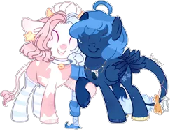 Size: 7161x5499 | Tagged: safe, artist:kurosawakuro, derpibooru import, oc, oc:lorelei snowflake, unofficial characters only, cow, cow pony, pegasus, pony, absurd resolution, clothes, female, image, mare, png, simple background, socks, striped socks, tail feathers, transparent background