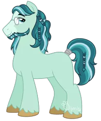 Size: 1301x1561 | Tagged: safe, artist:strawberry-spritz, derpibooru import, oc, earth pony, pony, image, magical gay spawn, male, offspring, parent:rockhoof, parent:stygian, png, simple background, solo, stallion, transparent background