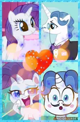 Size: 673x1024 | Tagged: safe, artist:thdpinkbiddykitty, derpibooru import, edit, edited screencap, screencap, fancypants, rarity, pony, bad thing no. 3, my little pony: pony life, sweet and elite, spoiler:pony life s01e05, collage, female, image, jpeg, male, raripants, shipping, straight