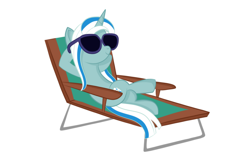 Size: 1280x906 | Tagged: safe, artist:tenderrain-art, derpibooru import, oc, oc:tender rain, pony, unicorn, beach chair, female, image, mare, png, simple background, solo, sunglasses, transparent background