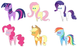 Size: 2087x1268 | Tagged: safe, artist:thebenalpha, derpibooru import, applejack, fluttershy, pinkie pie, rainbow dash, rarity, twilight sparkle, twilight sparkle (alicorn), alicorn, earth pony, pegasus, pony, unicorn, applejack's hat, cowboy hat, hat, image, mane six, png, pointy ponies, simple background, transparent background