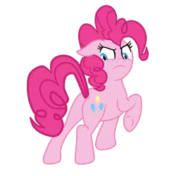 Size: 1228x1228 | Tagged: safe, artist:gmaplay, derpibooru import, pinkie pie, earth pony, pony, secrets and pies, angry, balloonbutt, butt, female, image, pinkie pie is not amused, plot, png, simple background, solo, transparent background, unamused, vector