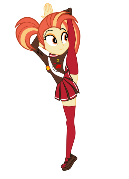 2361281 Safe Artist Gmaplay Derpibooru Import Shimmy Shake Equestria Girls Equestria Girls Ified Ferrari Formula 1 Image One Leg Raised Png Racing Simple Background Solo Splits Standing Standing Splits Transparent Background Twibooru