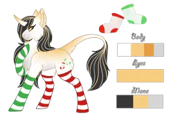 Size: 1551x1023 | Tagged: safe, artist:nobleclay, derpibooru import, oc, oc:stockings, pony, unicorn, clothes, female, image, mare, png, reference sheet, simple background, socks, solo, striped socks, transparent background