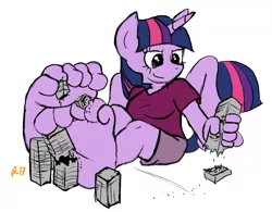 Size: 1921x1500 | Tagged: safe, artist:trowelhands, derpibooru import, twilight sparkle, twilight sparkle (alicorn), alicorn, anthro, plantigrade anthro, pony, barefoot, feet, female, fetish, foot fetish, giant anthro, giant pony, giantess, image, jpeg, macro, simple background, soles, solo, toes, twizilla, white background