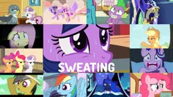 Size: 1964x1105 | Tagged: safe, derpibooru import, edit, edited screencap, editor:quoterific, screencap, apple bloom, applejack, daring do, discord, fluttershy, gabby, pinkie pie, princess cadance, princess ember, princess luna, rainbow dash, scootaloo, spike, starlight glimmer, sweetie belle, twilight sparkle, twilight sparkle (alicorn), alicorn, draconequus, dragon, earth pony, gryphon, pegasus, pony, unicorn, do princesses dream of magic sheep, it's about time, read it and weep, scare master, simple ways, somepony to watch over me, testing testing 1-2-3, the cutie pox, the fault in our cutie marks, three's a crowd, to where and back again, triple threat, what about discord?, applejack's hat, bow, cowboy hat, cutie mark crusaders, dragoness, duo, duo female, female, flying, golden oaks library, gritted teeth, hat, image, library, male, nightmare, open mouth, png, safari hat, sugarcube corner, sweat, trio, trio female, twilight's castle, unamused, unicorn twilight
