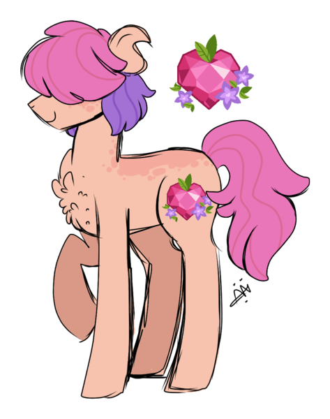 Size: 985x1249 | Tagged: safe, artist:gallantserver, derpibooru import, oc, oc:passiflora apple, unofficial characters only, earth pony, pony, adopted offspring, hair over eyes, image, male, parent:big macintosh, png, simple background, solo, stallion, transparent background