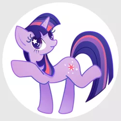 Size: 1200x1200 | Tagged: safe, artist:boon_9, derpibooru import, part of a set, twilight sparkle, pony, unicorn, anatomically incorrect, circle background, cute, female, image, incorrect leg anatomy, legs don't bend like that, mare, png, solo, starry eyes, twiabetes, unicorn twilight, wingding eyes