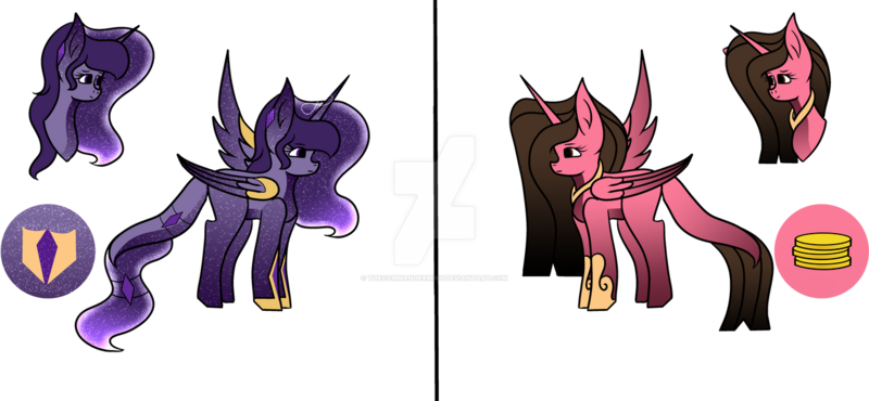 Size: 1280x592 | Tagged: safe, artist:thecommandermiky, derpibooru import, oc, alicorn, bat pony, alicorn oc, deviantart watermark, ethereal mane, galaxy mane, horn, image, obtrusive watermark, png, reference sheet, simple background, transparent background, watermark, wings