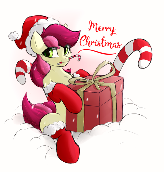 Size: 1995x2100 | Tagged: safe, artist:d.w.h.cn, derpibooru import, roseluck, earth pony, pony, christmas, clothes, female, flower, holiday, image, mare, png, rose, socks, solo
