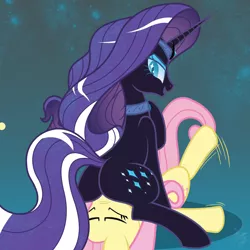 Size: 1280x1280 | Tagged: suggestive, artist:niggerfaggot, derpibooru import, edit, editor:rozyfly10, fluttershy, nightmare rarity, rarity, pegasus, unicorn, butt, faceful of ass, facesitting, female, females only, femdom, femsub, flarity, flutterseat, fluttersub, image, lesbian, looking back, looking down, lucky girl, night, nightmare flarity, nightmare rearity, png, prize on the eyes, raridom, rarity's personal seat fluttershy, rearity, sad eyes, shipping, show accurate, signature, sitting, sitting on, sitting on person, sitting on pony, smiling, submissive, these aren't my glasses