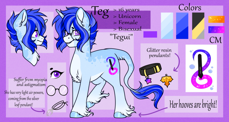 Size: 2200x1168 | Tagged: safe, artist:silentwolf-oficial, derpibooru import, oc, oc:silent wolf, pony, unicorn, collar, colored hooves, colored pinnae, female, glasses, hoof fluff, horn, image, mare, pale belly, png, reference sheet, unicorn oc