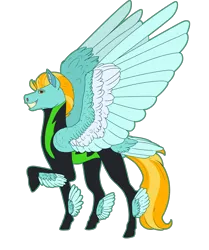 Size: 3600x4300 | Tagged: safe, artist:sashakruchkinatv, derpibooru import, lightning dust, pegasus, pony, clothes, feathered fetlocks, female, grin, image, mare, png, profile, raised hoof, simple background, smiling, solo, transparent background, uniform, washouts uniform