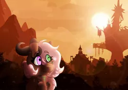 Size: 1600x1129 | Tagged: safe, artist:moonlightdisney5, derpibooru import, oc, unofficial characters only, pegasus, heterochromia, image, jpeg, lens flare, ponyville town hall, shading, solo, twilight's castle