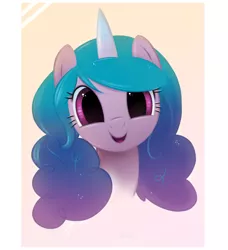 Size: 3566x3904 | Tagged: safe, artist:flutterstormreturns, derpibooru import, izzy moonbow, pony, unicorn, abstract background, bust, cute, female, g5, happy, high res, image, izzybetes, looking at you, mare, open mouth, png, portrait, smiling, solo