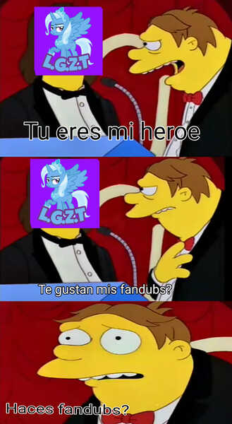 Size: 1106x2015 | Tagged: safe, derpibooru import, trixie, alicorn, alicornified, barney gumble, image, jpeg, meme, race swap, spanish, text, the simpsons, translated in the comments, trixiecorn