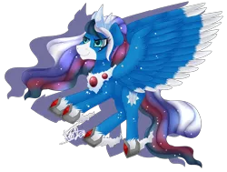 Size: 3703x2800 | Tagged: safe, artist:spokenmind93, derpibooru import, crystal crown, oc, pegasus, pony, detailed shading, image, jewelry, multi-colored mane, pegasus oc, png, regalia, signature, simple background, speckles, transparent background, wings