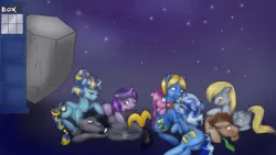 Size: 1366x768 | Tagged: safe, artist:jitterbugjive, derpibooru import, derpy hooves, doctor whooves, minuette, perfect pace, pinkie pie, time turner, tom, twilight sparkle, oc, oc:ananta, earth pony, pegasus, pony, unicorn, ask discorded whooves, ask miss twilight sparkle, ask the master, lovestruck derpy, antagonist, crossover, crying, discord whooves, doctor who, doctorderpy, doctwi, female, image, male, masterpie, pinkamena diane pie, png, race swap, rock, self ponidox, shipping, stars, straight, the doctor, the master, timelord ponidox, unicorn twilight