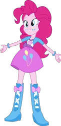 Size: 640x1312 | Tagged: safe, derpibooru import, edit, editor:mario101, pinkie pie, earth pony, human, equestria girls, alternative cutie mark placement, balloon, cutie mark, cutie mark on human, facial cutie mark, image, png, simple background, solo, transparent background