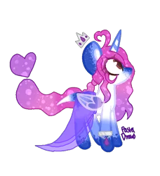 Size: 620x680 | Tagged: safe, artist:pasteldraws, derpibooru import, oc, original species, pony, accessories, base used, clothes, crown, daughter, female, flowing tail, image, jewelry, png, princess, regalia, see-through, see-through skirt, silk, simple background, skirt, solo, transparent background