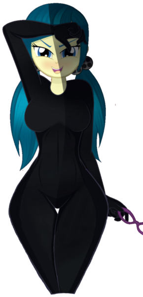 Size: 2311x4774 | Tagged: safe, artist:danielitamlp, derpibooru import, edit, juniper montage, equestria girls, movie magic, spoiler:eqg specials, background removed, catsuit, glasses, glasses off, image, looking at you, png, simple background, solo, transparent background