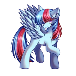 Size: 2000x2000 | Tagged: safe, artist:遐音, derpibooru import, oc, oc:jungle valley, unofficial characters only, pegasus, pony, derpibooru community collaboration, 2021 community collab, image, pegasus oc, png, simple background, solo, stand, transparent background, wings