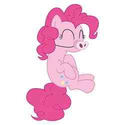 Size: 2449x2449 | Tagged: safe, artist:candy-muffin, derpibooru import, pinkie pie, earth pony, pony, bouncing, eyes closed, female, image, mare, pig nose, piggie pie, png, simple background, solo, transparent background, vector