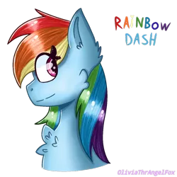 Size: 950x950 | Tagged: safe, artist:oliviatheangelfox, derpibooru import, rainbow dash, pegasus, pony, bust, chest fluff, eye clipping through hair, female, image, mare, png, simple background, solo, transparent background