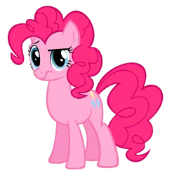 Size: 2424x2473 | Tagged: safe, artist:really-unimportant, derpibooru import, pinkie pie, earth pony, pony, confused, female, image, looking at you, mare, png, simple background, solo, transparent background, vector