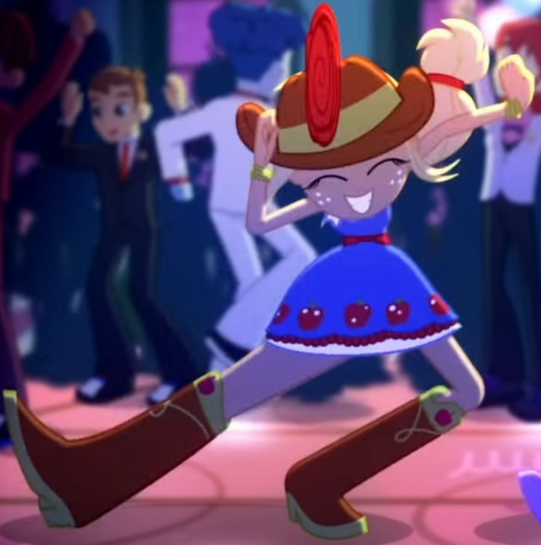 Size: 1920x1934 | Tagged: safe, derpibooru import, screencap, applejack, eqg summertime shorts, equestria girls, raise this roof, ^^, armpits, boots, clothes, cowboy hat, cropped, cute, dancing, eyes closed, fall formal outfits, great moments in animation, happy, hat, image, jackabetes, jpeg, shoes, sleeveless, strapless