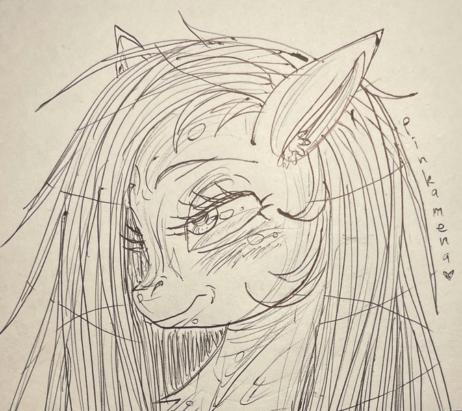 Size: 1740x1546 | Tagged: artist needed, safe, derpibooru import, pinkamena diane pie, pinkie pie, earth pony, pony, bust, female, image, jpeg, mare, photo, portrait, solo, traditional art
