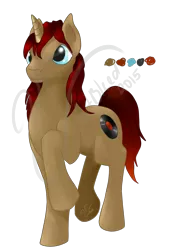 Size: 1500x2156 | Tagged: safe, artist:artbleed, derpibooru import, oc, unofficial characters only, pony, unicorn, horn, image, png, raised hoof, simple background, solo, transparent background, unicorn oc, watermark