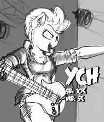 Size: 914x1080 | Tagged: safe, artist:felixf, derpibooru import, oc, anthro, anthro oc, commission, gitar, image, jpeg, music, rock, rock concert, ych sketch, your character here