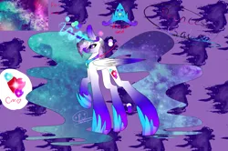 Size: 3007x1994 | Tagged: safe, artist:itzalayah, derpibooru import, oc, oc:princess galaxy, alicorn, pony, alicorn oc, female, horn, image, large mane, long mane, long tail, png, reference, solo, wings