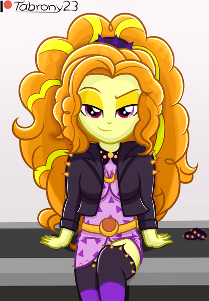 Size: 853x1229 | Tagged: suggestive, artist:tabrony23, derpibooru import, adagio dazzle, equestria girls, equestria girls series, beautiful, bedroom eyes, boots, breasts, clothes, female, high heel boots, high res, image, looking at you, patreon, patreon logo, png, sexy, shoes, smiling, socks, solo, solo female, stupid sexy adagio dazzle, thigh boots, thigh highs, underwear