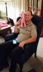 Size: 571x943 | Tagged: safe, derpibooru import, pinkie pie, human, original species, plush pony, pony, image, irl, irl human, jpeg, photo, plushie, toy