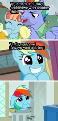 Size: 779x1614 | Tagged: semi-grimdark, derpibooru import, edit, edited screencap, screencap, bow hothoof, rainbow dash, windy whistles, parental glideance, abuse, crying, dashabuse, ditch, go to sleep wind rider, image, jpeg, op is a duck, op is on drugs, op is trying too hard, op is trying to start shit, ouch, poor rainbow dash, rainbow trash, sad, trash can, why