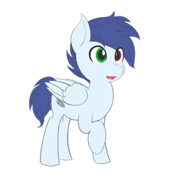 Size: 2900x2900 | Tagged: safe, artist:drawalaverr, derpibooru import, oc, oc:slipstream, unofficial characters only, pegasus, pony, derpibooru community collaboration, 2021 community collab, eye clipping through hair, image, male, png, simple background, smiling, solo, stallion, transparent background, vector, wings