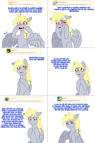 Size: 1502x2254 | Tagged: safe, artist:thelondonjamjar, derpibooru import, derpy hooves, pony, lovestruck derpy, blushing, image, png, solo, spread wings, wingboner, wings