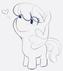 Size: 739x839 | Tagged: safe, artist:heretichesh, derpibooru import, cheerilee, pony, big nose, doodle, female, filly, happy, image, png, sketch, yoshpone