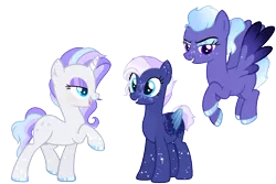 Size: 2868x1912 | Tagged: safe, artist:fcrestnymph, derpibooru import, oc, unofficial characters only, pegasus, pony, unicorn, female, image, magical lesbian spawn, mare, offspring, parent:night glider, parent:rarity, parents:rariglider, png, simple background, transparent background, two toned wings, wings