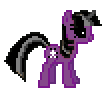 Size: 106x95 | Tagged: safe, artist:pagiepoppie12345, derpibooru import, twilight sparkle, pony, unicorn, .exe, 8-bit, evil, evil twilight, female, image, pixel art, png, recolor, simple background, solo, transparent background, unicorn twilight, vector