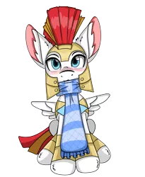 Size: 4003x4877 | Tagged: safe, alternate version, artist:cuddlelamb, derpibooru import, oc, oc:cuddlelamb, unofficial characters only, pegasus, pony, derpibooru community collaboration, 2021 community collab, clothes, image, png, royal guard, scarf, simple background, transparent background