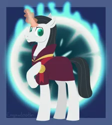 Size: 900x1000 | Tagged: safe, artist:enigmadoodles, derpibooru import, chancellor neighsay, pony, image, magic, png, solo