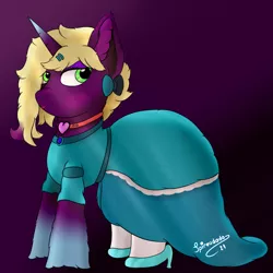 Size: 1000x1000 | Tagged: safe, artist:spiroudada, derpibooru import, oc, oc:velvet sky, pony, unicorn, blue dress, bowtie, choker, clothes, crossdressing, cute, dress, image, male, png, princess, stallion