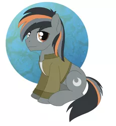 Size: 1703x1847 | Tagged: safe, artist:dyonys, derpibooru import, oc, oc:lunar smoke, earth pony, pony, clothes, image, jacket, jpeg, male, sitting, stallion