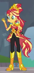 Size: 266x570 | Tagged: safe, derpibooru import, screencap, sunset shimmer, equestria girls, equestria girls series, super squad goals, cropped, image, png, solo