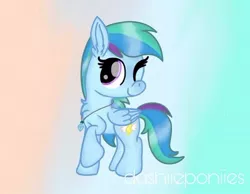 Size: 598x465 | Tagged: safe, artist:lillycloudart, derpibooru import, oc, oc:lily cloud, unofficial characters only, pegasus, pony, abstract background, chest fluff, eyelashes, female, image, jewelry, jpeg, mare, necklace, one eye closed, pegasus oc, solo, wings, wink