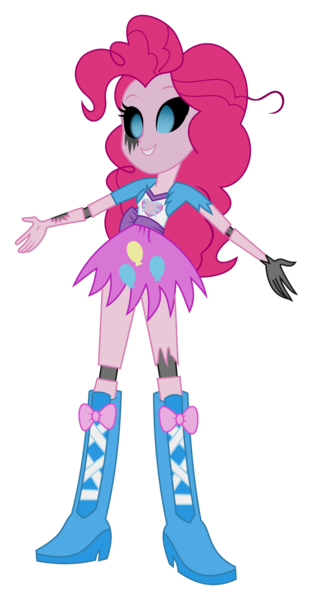 Size: 1060x2029 | Tagged: safe, artist:spidey-gamer-crack, derpibooru import, pinkie pie, five nights at aj's, equestria girls, clothes, image, nightmare fuel, png, simple background, skirt, solo, transparent background